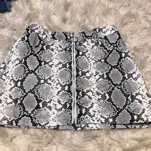 Wild honey snakeskin skirt